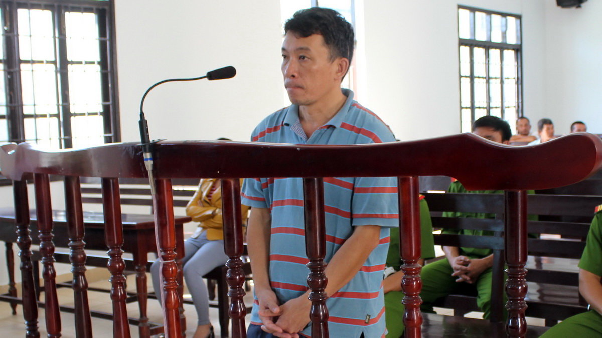 Bị cáo Dương Tấn Lộc tại tòa - Ảnh: Minh Trân