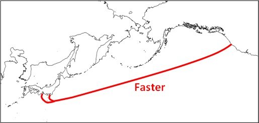 Tuyến cáp quang xuyên Thái Bình Dương mang tên FASTER của Google - Ảnh: Google+
