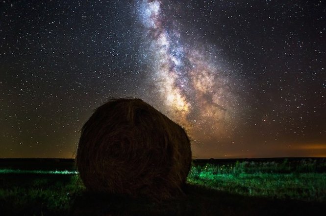Bầu trời về đêm lấp lánh ánh sao trên một cánh đồng - Ảnh: Daily Mail