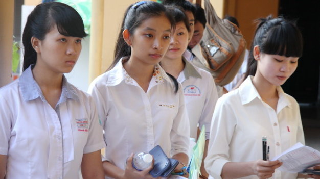 Thí sinh dự thi ĐH năm 2014 - Ảnh: Trần Huỳnh