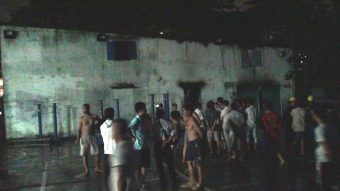 Căn nhà bên trong Nhà thiếu nhi Q.11, nơi xảy ra vụ cháy - Ảnh : Đại Việt