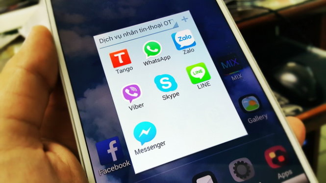 Các ứng dụng nhắn tin - thoại trên nền Internet (OTT) phổ biến hiện nay tại Việt Nam như Viber, WhatsApp, LINE, Zalo... - Ảnh: T.Trực
