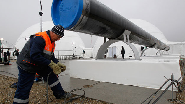 Đường cung cấp khí đốt khổng lồ South Stream đã bị tạm ngừng - Ảnh: AFP