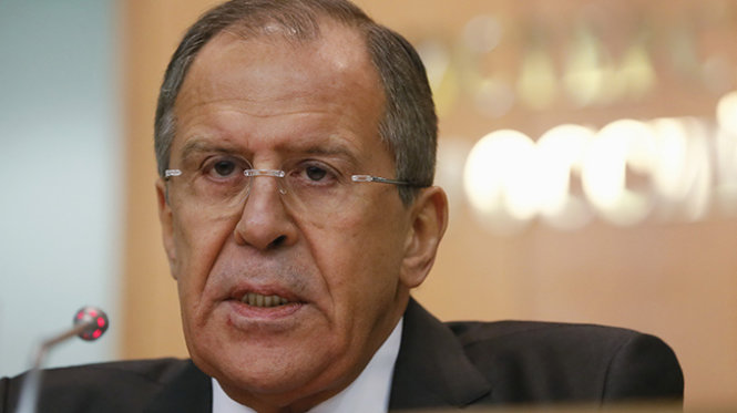 Ngoại trưởng Nga Sergei Lavrov chỉ trích Mỹ muốn thống trị thế giới - Ảnh: Reuters