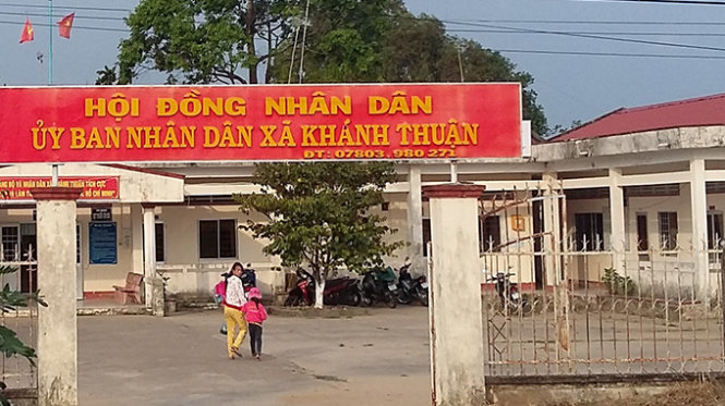 Trụ sở UBND xã Khánh Thuận - Ảnh: Tấn Thái