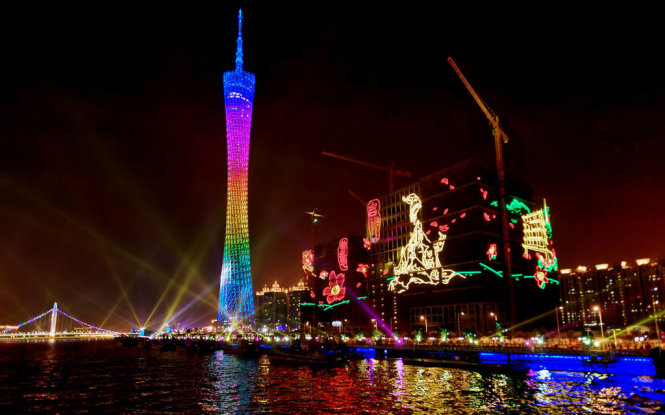 Tháp Quảng Châu, Trung Quốc cao 600m, khánh thành năm 2010 - Ảnh: xcitefun.net