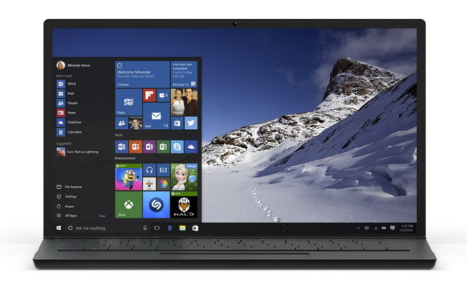 Windows 10 chính thức ra mắt phiên bản cho PC ngày 29-7 - Ảnh: Microsoft