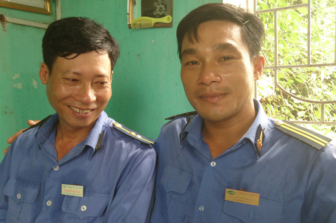 Anh Kiên và anh Hoàng - Ảnh: S.T.K.