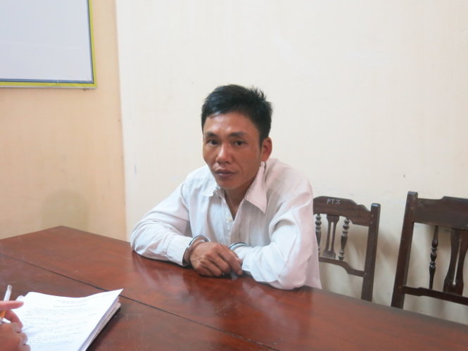 Đối tượng Trương Đình Lai tại cơ quan điều tra - Ảnh: Minh Đạt