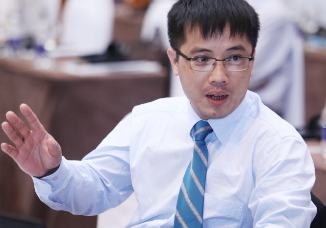 Ông Đậu Anh Tuấn, trưởng ban pháp chế VCCI: “Tỉ lệ hài lòng về tình hình kinh tế hiện tại đã giảm xuống mức rất thấp”  Ảnh: NGUYỄN KHÁNH