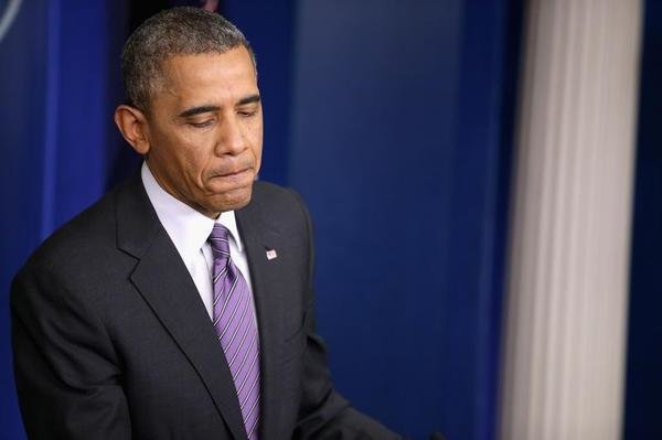 Ông Obama thừa nhận thất bại về đạo luật súng ống Ảnh: AFP