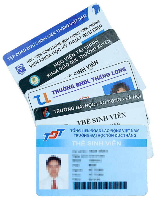 Thẻ sinh viên giả để học thuê, thi hộ - Ảnh: Thuận Thắng