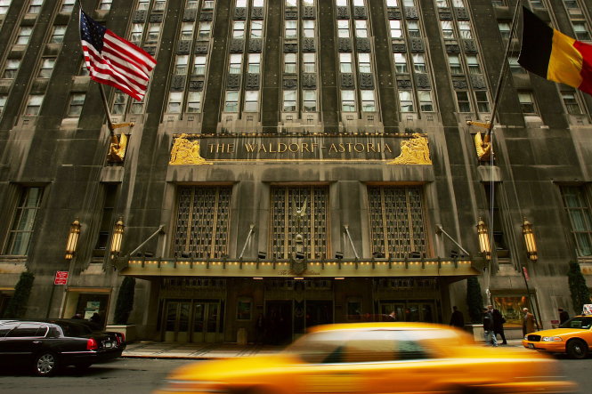Khách sạn Waldorf Astoria tại khu Manhattan ở New York - Ảnh: Getty Images
