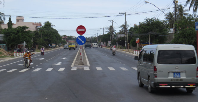 Đoạn quốc lộ 1 mở rộng qua TP Cam Ranh (tỉnh Khánh Hòa) đã hoàn thành - Ảnh: Duy Thanh