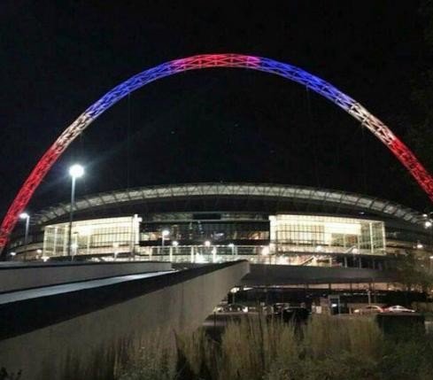Mái vòm của sân vận động Wembley tại thủ đô Luân Đôn, nước Anh - Ảnh: USD Today