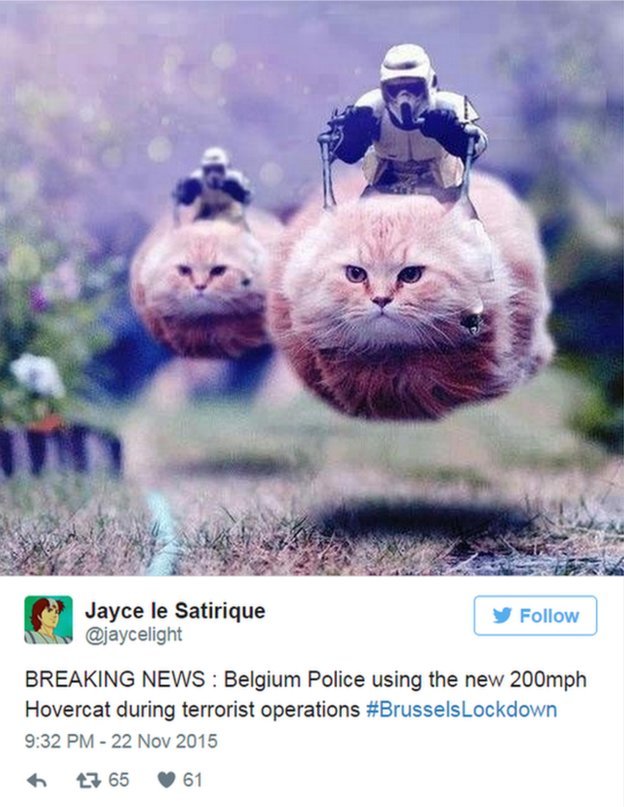 Cảnh sát Bỉ sử dụng chiến xa Hovercat có vận tốc 200 dặm/giờ - Ảnh: Twitter/Jay ce Satirique