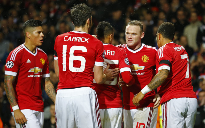 Rooney (thứ hai từ phải sang) có kịp trở lại dẫn dắt hàng công M.U? - Ảnh: Reuters