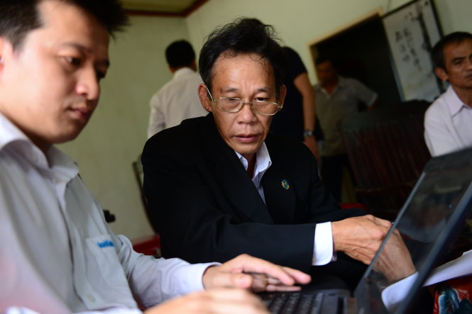 Luật sư Phạm Công Út tại buổi giao lưu trực tuyến - Ảnh: Quang Định