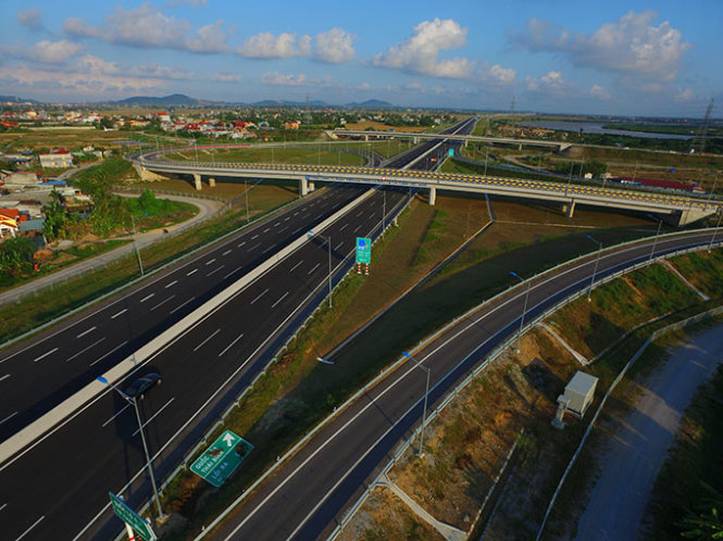 Nút giao đường cao tốc Hà Nội - Hải Phòng với quốc lộ 1 - Ảnh: Đoàn Việt Hà