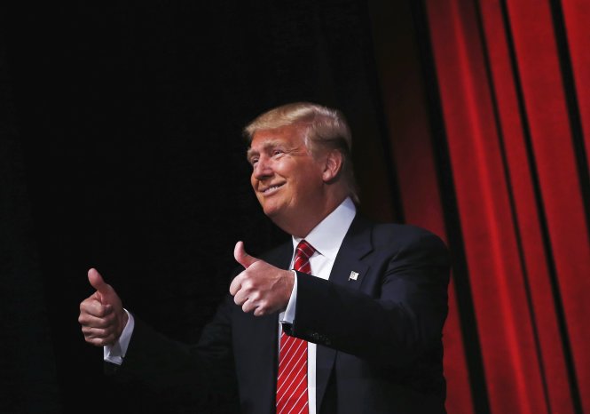 Donald Trump hiện đang đứng đầu rất nhiều bảng xếp hạng về tỷ lệ ủng hộ dành cho ứng viên Công hoà - Ảnh: Reuters
