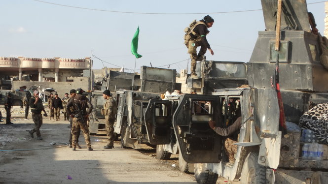 Quân đội Iraq đã tiến sát vào trung tâm thành phố - Ảnh: Reuters