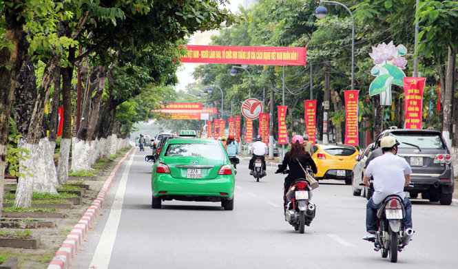 Một góc đường phố Lê Mao, TP Vinh, Nghệ An - Ảnh: Doãn Hòa