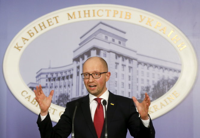 Thủ tướng Ukraine Arseny Yatseniuk cảnh báo Kiev sẽ tiếp tục trả đũa Matxcơva - Ảnh: Reuters