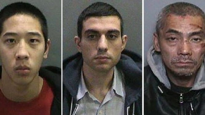 Ba tù nhân vượt ngục đang bị truy lùng: Jonathan Tieu, Hossein Nayeri, Bac Duong (từ trái sang - Ảnh: Cảnh sát quận Cam