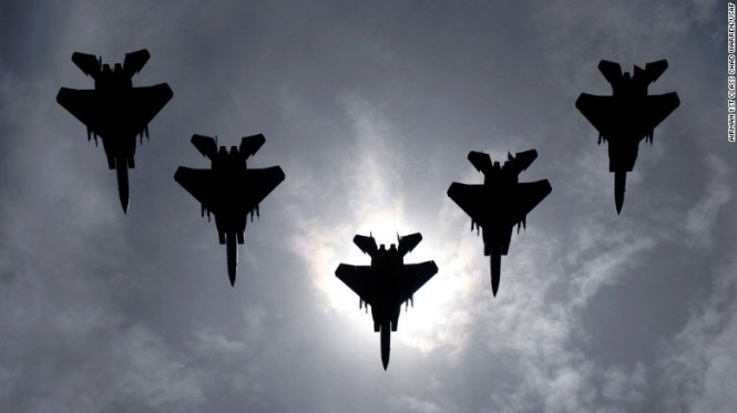 Các chiến đấu cơ F-15 của không quân Mỹ - Ảnh: CNN