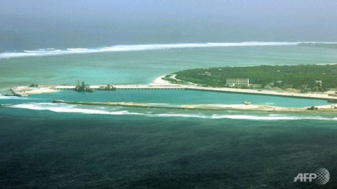 Một góc đảo thuộc các đảo tranh chấp ở quần đảo Hoàng Sa của Việt Nam do Trung Quốc chiếm đóng trái phép- Ảnh:AFP