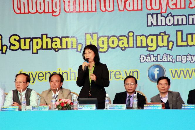 Bà Lê Thị Thanh Mai – trưởng ban công tác sinh viên ĐHQG TP.HCM - Ảnh: TRUNG TÂN