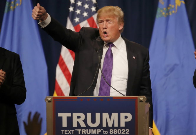 Tỷ phú Donald Trump tràn đầy tự tin với chiến thắng ở Nevada - Ảnh: Reuters