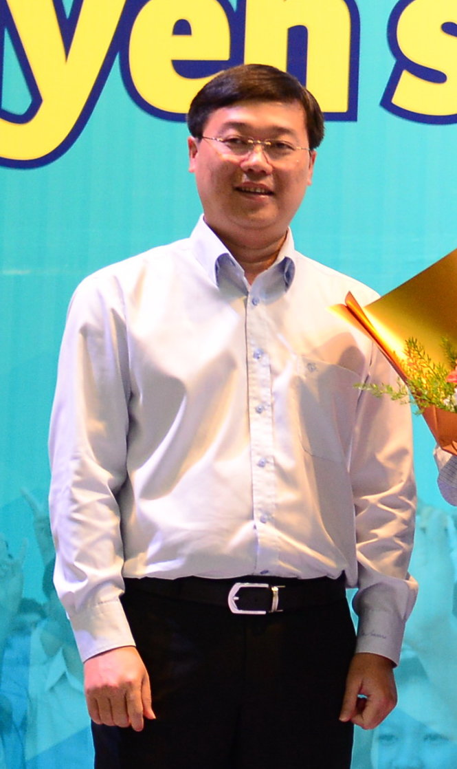 Anh Lê Quốc Phong, ủy viên dự khuyết BCH Trung ương Đảng, Bí thư Trung ương Đoàn, Chủ tịch Hội Sinh viên VN, tại ngày hội