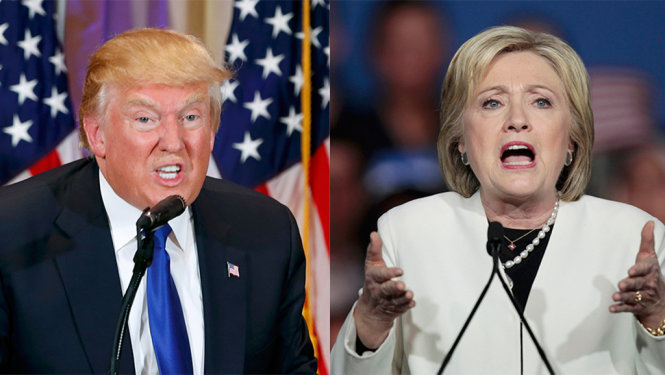 Bà Hillary Clinton và Ông Donald Trump - Ảnh: Reuters