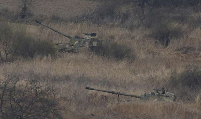 Pháo tự hành K-9 của Hàn Quốc - Ảnh: Reuters