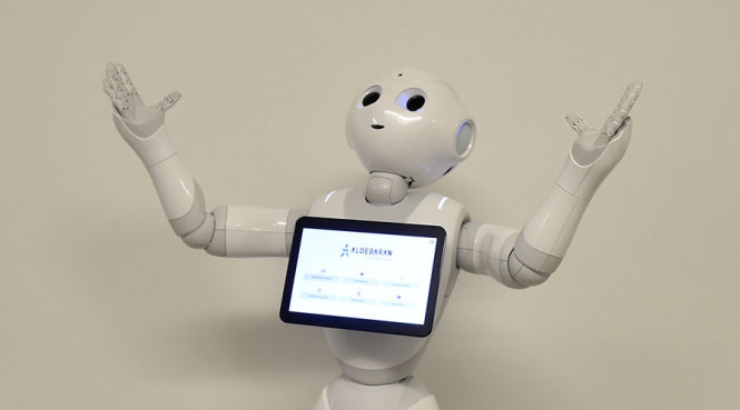 “Cậu học trò” robot Pepper sẽ nhập học cùng các học sinh bình thường khác ở trường trung học Hisashi tại Waseda - Ảnh: Reuters