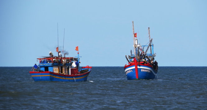 Các tàu cá xa bờ của ngư dân Cảnh Dương sẽ tiêu thụ được hải sản nhờ giấy xác nhận hải sản an toàn - Ảnh: Quốc Nam