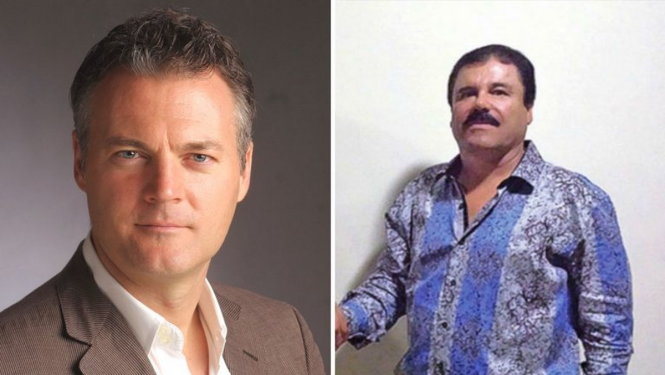 Đạo diễn Chris Brancato (trái) sẽ làm phim về cuộc đời ông trùm El Chapo (phải) - Ảnh: hollywoodreporter.com