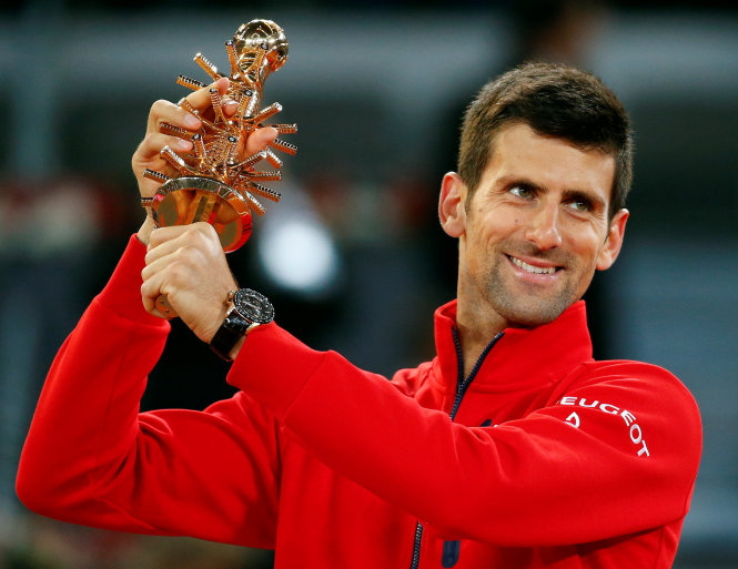 Djokovic đoạt ngôi vô địch Giải quần vợt Madrid mở rộng 2016. Ảnh: Reuters