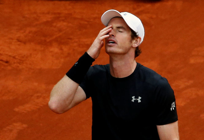 Sự thất vọng của Murray trong trận thua Djokovic. Ảnh: Reuters