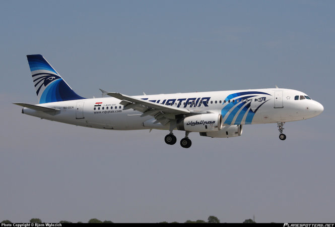Một chiếc A320 của hẫng EgyptAir cùng loại với chiếc máy bay mang số hiệu MS804 vừa mất tích - Ảnh: Planespotters