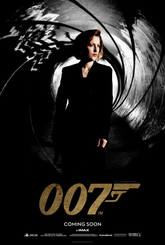 Tấm bích chương 007 người hâm mộ dành tặng nữ diễn viên Gillian Anderson