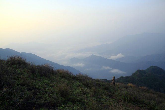 Mây - đặc sản của Tà Chì Nhù, đang thong dong trên thung lũng - Ảnh: Lê Hồng Thái