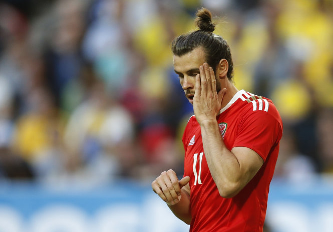 Tiền vệ Gareth Bale trong trận xứ Wales thua Thụy Điển 0-3. Ảnh: Reuters