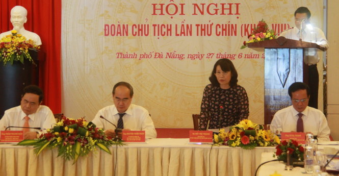 Hội nghị Đoàn chủ tịch UBTƯ MTTQ Việt Nam lần thứ 9 - Ảnh: HỮU KHÁ