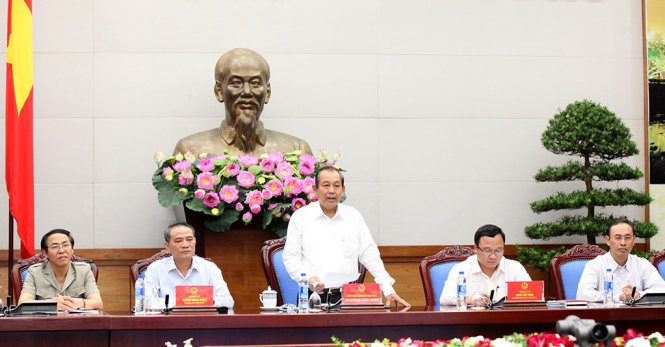 Phó Thủ tướng Trương Hoà Bình chủ trì hội nghị - Ảnh T.Phùng
