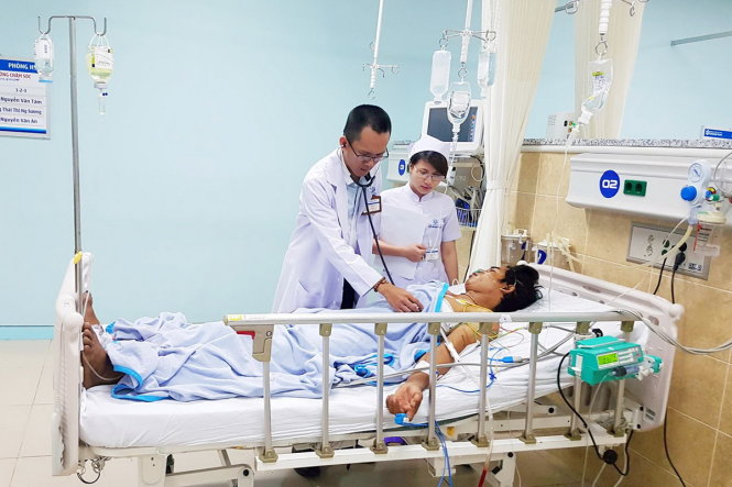 Anh Sơn Thươl hiện đang được điều trị tạiBbệnh viện đa khoa Đồng Nai - Ảnh: A.L