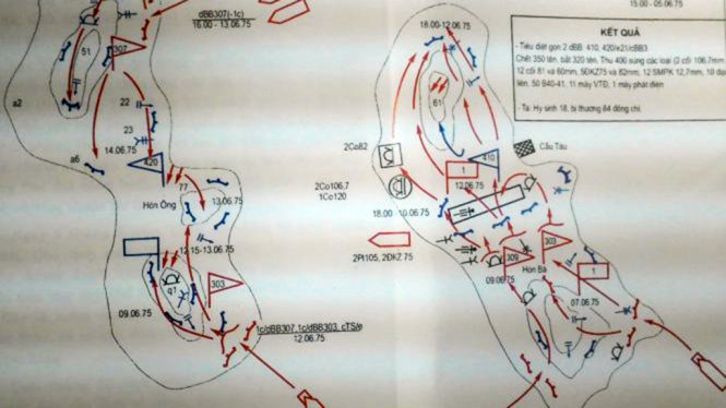 Sơ đồ các mũi hành quân giải phóng quần đảo Poulo Wai - Nguồn: QK9 - Đồ họa: N.KH