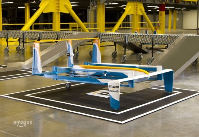Amazon thử nghiệm thực tế giao hàng bằng drone tại Anh. - Nguồn: The Next Web