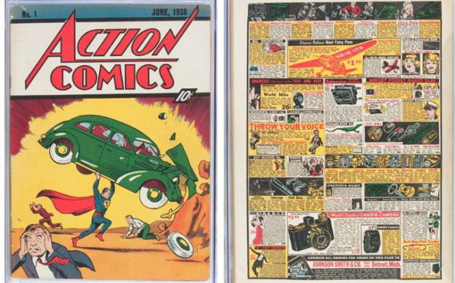 Ấn bản Action Comics số 1 vừa được bán với giá 1 triệu USD - Ảnh: Heritage Auctions